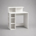 Scrivania con libreria laterale integrata MDF bianco struttura rettangolare 120 x 50 x 120 cm